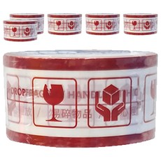 DEER BRAND 鹿頭牌 易碎品標示膠帶，清晰印刷，牢固穩定，不易斷裂, 4P85KS, 1組