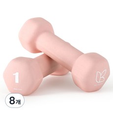 아리프 네오프렌 선인장 아령, 1kg, 8개