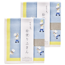 蚊帳的夢 小廚師蚊帳生地抹布，35x40cm，100%棉, 2個, 1條