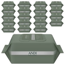 안디 시그니처 저자극 도톰한 아기 물티슈 엠보싱 저자극 대용량 캡형, 50g, 102매, 20세트