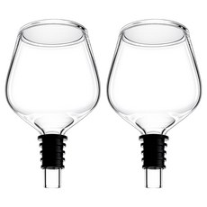 발룬피니 내열유리 병나발 와인잔 컵, 270ml, 2개