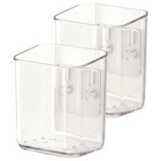 透明壁掛置物架 高款 小, 透明色, 2個