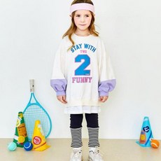 AndiApple 女童拼色印花衛衣+長褲