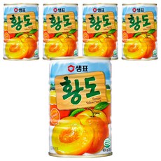 샘표 황도 통조림, 400g, 5개