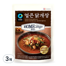 대상 청정원 호밍스 얼큰 닭개장, 450g, 3개