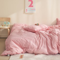 maatila 孩童素色棉質四季被+枕頭套組, Strawberry