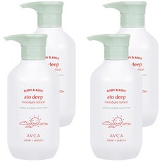 아브카 베이비 앤 키즈 아토 고보습 로션, 500ml, 4개