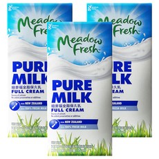 Meadow Fresh 紐麥福 全脂保久乳 100%生乳, 1L, 3瓶