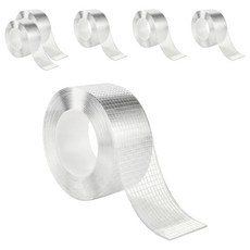 Kumal 可撕式無痕超強力矽膠雙面膠帶 5m, 透明, 6個