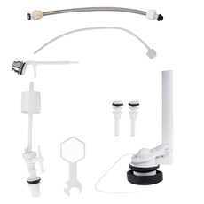 DOOJIN 浴室側邊按鈕式靜音馬桶配件 + 組裝工具組, 混合色