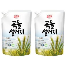 Trio 穀物蔬果碗盤洗潔精補充包, 1.2L, 2包