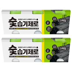 피죤 숯 습기제로 본품, 300g, 6개