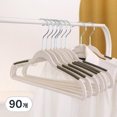 大白兔兒童設計防滑衣架, 90入, 白+灰