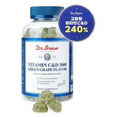 Dr.Brian ROETTGER 維他命C&D3000軟糖 青葡萄口味, 1罐, 100顆