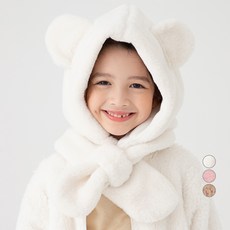 Lolly Tree 童款保暖小熊毛帽圍巾