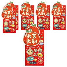 myl-1008 大吉大利-立體燙金紅包袋(六入組), 6個