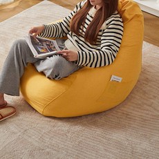 편안한 빈백 소파 70 x 80 cm, 레몬노랑