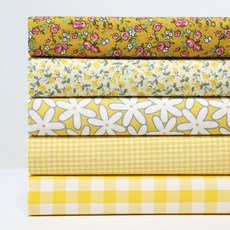 花卉格紋絎縫20支棉布 5件組 SH-025