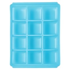 tgm 馬卡龍 白金矽膠副食品冷凍儲存分裝盒, 適用於微波爐/洗碗機/冰箱, FDA SGS檢驗合格, 藍色, 1個, 25g