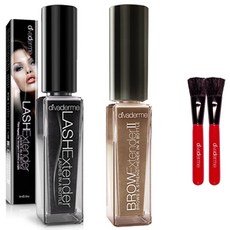 divaderme 捲翹睫毛膏+眉毛膏 金色+紅色彩妝刷, 1套, 睫毛 + 眉毛 + 刷 2p