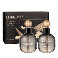허브앤리빙 프리미엄 대용량 차량용 디퓨저 230ml 2개입, 호텔우드, 1세트