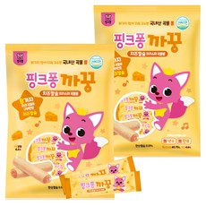 핑크퐁 까꿍 치즈 칼슘 크리스피 곡물롤 24p, 치즈맛, 120g, 2개