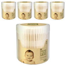 NATURE LOVE MERE 幼兒棉花棒 外用, 200入, 5盒