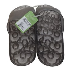 太松粉漾花瓣排水拖鞋 - 防滑耐磨 安心無毒PVC製成, 黑色, 1雙