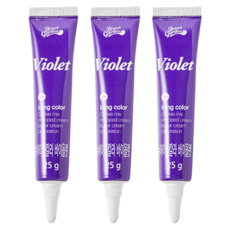 Bread Garden 烘焙新糖霜顏料 軟管裝 紫羅蘭色, 25g, 3個