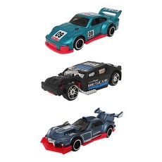 迷你合金車3件組, 競速跑車 多色, 1組
