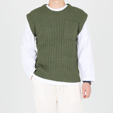인피어스 남성용 애틀 원포켓 니트 베스트 T25SS1-DM026