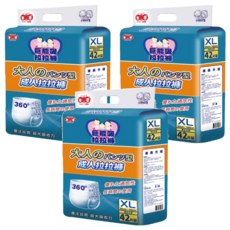 3baby 三個寶 成人用加厚款緊身彈力型拉拉褲/紙尿褲 適合腰圍75-96cm 適合體重63-70KG, 3包, 42片, XL