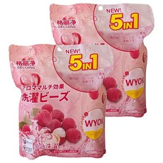 格麗淨 5合1濃縮型香氛洗衣球 荔枝香, 2袋, 60顆