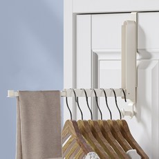 MashaTwo 可折疊門後掛勾衣架 4.6cm, 1個, 奶油白