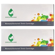 GREENRHINO 綠犀牛 環保碳粉匣，符合STMC測試標準，高品質列印效果，包裝堅固, 黑色, 2個