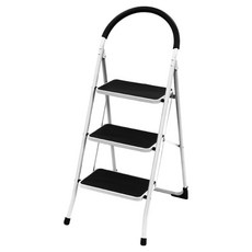 로티홈시스 계단 사다리 3단 블랙, 1개