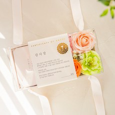 뷰티풀데코센스 비누꽃 미니 감사장 반전 용돈박스, 피치, 1개