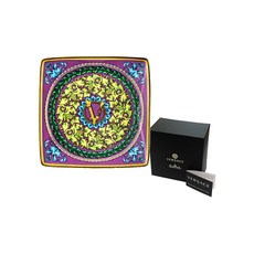VERSACE 巴洛克馬約利科方形盤 12cm, 混合色, 1個