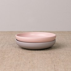 BOWLBOWL 復古甜點碗, 粉粉色、灰灰色, 2個
