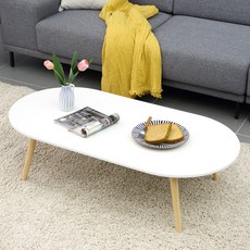 아이캔컴퍼니 LPM 라운드볼1200 원목다리 테이블 국내생산, 화이트