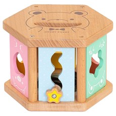 WOODYPUDDY 寶寶第一個大口吃配對魔術箱, 混和顏色, 1個
