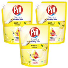 Pril 淨麗 小蘇打高效洗碗精檸檬 補充包, 1L, 3包