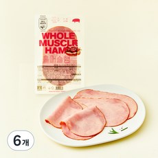존쿡델리미트 홀머슬 햄, 100g, 6개