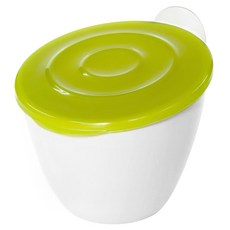 Hachiman Kasei 八幡化成 吸盤廚餘收納桶 1L, 1個, 白色 + 綠色