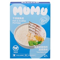 MUMU 寶寶粥 干貝鱸魚粥 2包, 混合口味, 300g, 1盒
