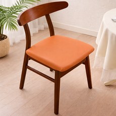 lovinglab PU 防水坐墊餐椅套, 橘色, 2個