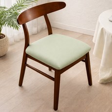 러빙랩 PU 방수 방석 식탁 의자커버, 그린, 2개