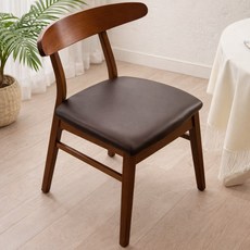 러빙랩 PU 방수 의자 방석 커버, 브라운, 1개