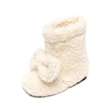 LA STELLA 女童泡泡蝴蝶結毛絨靴