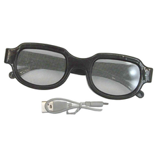 發光眼鏡 七彩變光, 黑色, 不適用